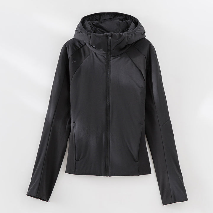 Women's Lightweight Softshell Jacket with Hood, Raglan Sleeves, and Tailored Fit Mune Fashion