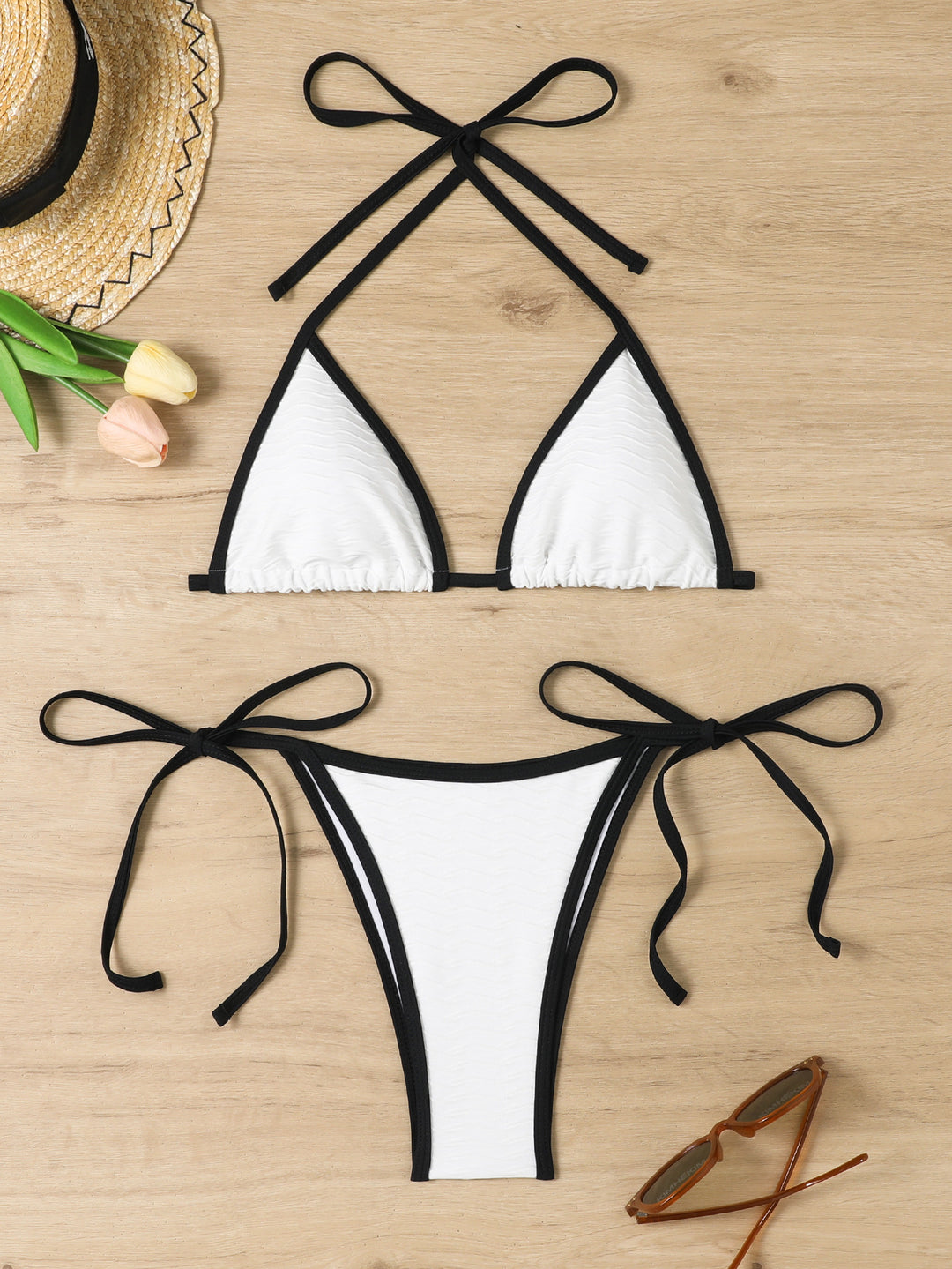 Ladies Triangle Bikini Set Mune Fashion