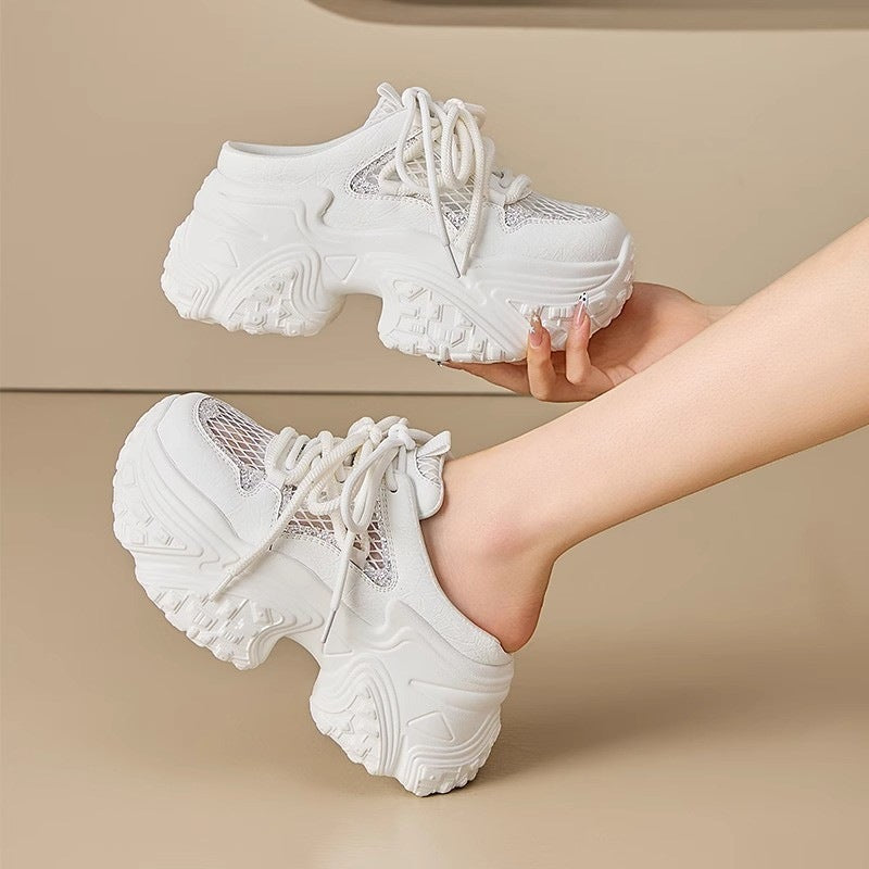 Women’s sporty sneakers with high platform and breathable mesh structure Mune Fashion