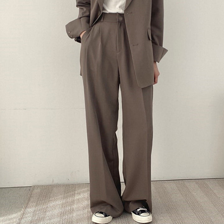 Women Elegant and high-waisted fabric trousers Mune Fashion