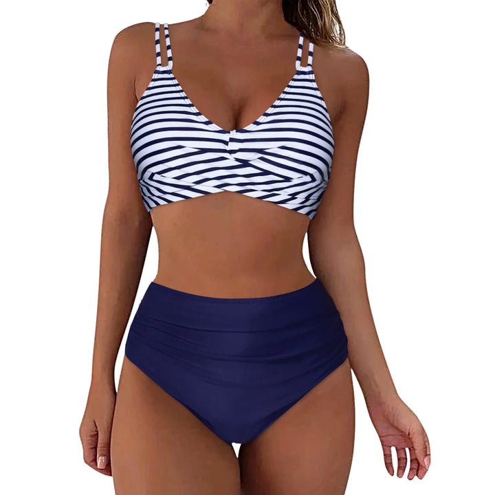 Ladies Trendy High-Cut Bikini with Ruffles Mune Fashion