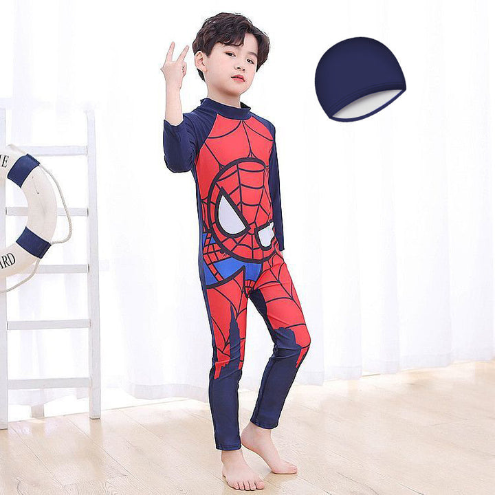 Boys UV protection swimsuit with long sleeves and cute dinosaur design Mune Fashion