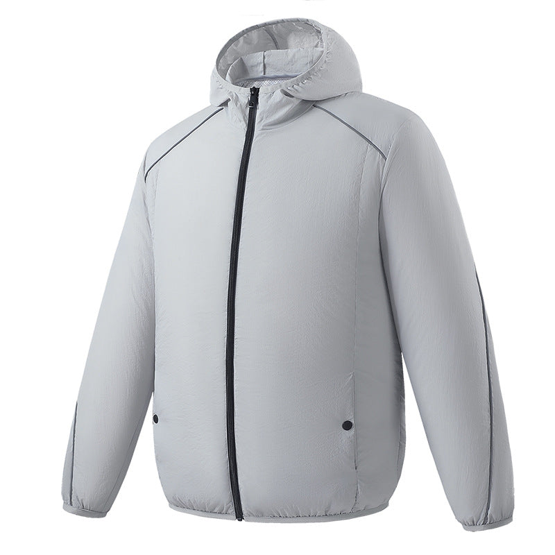 Men's nano lightweight waterproof hooded jacket windproof with reflective details Mune Fashion