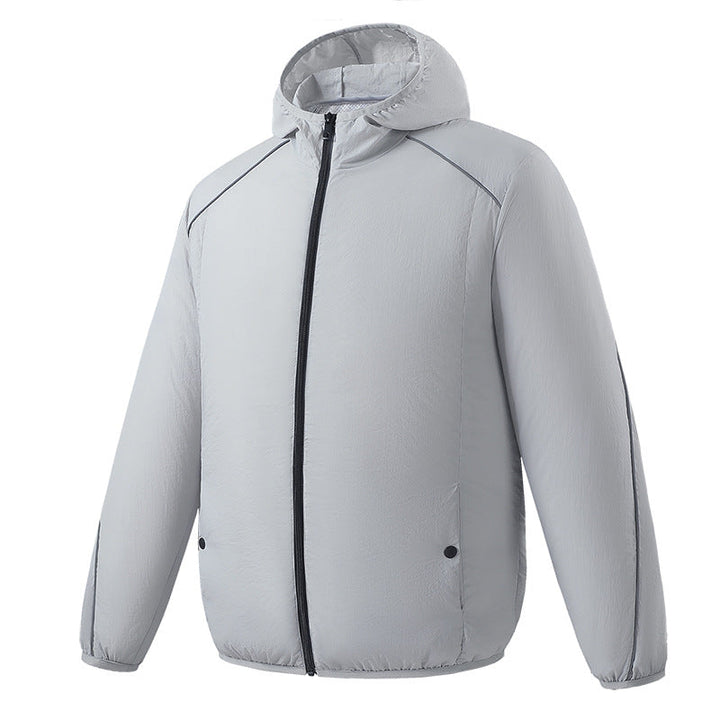 Men's nano lightweight waterproof hooded jacket windproof with reflective details Mune Fashion