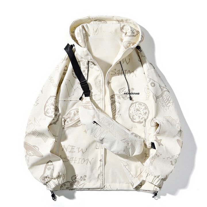 Men's sporty transitional jacket with graphic pattern Mune Fashion