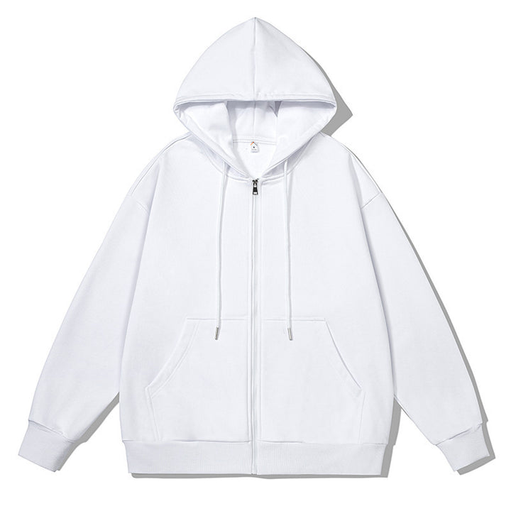 Unisex oversized hoodie jacket with a wide shoulder cut, full-length zipper, and French-Terry Mune Fashion