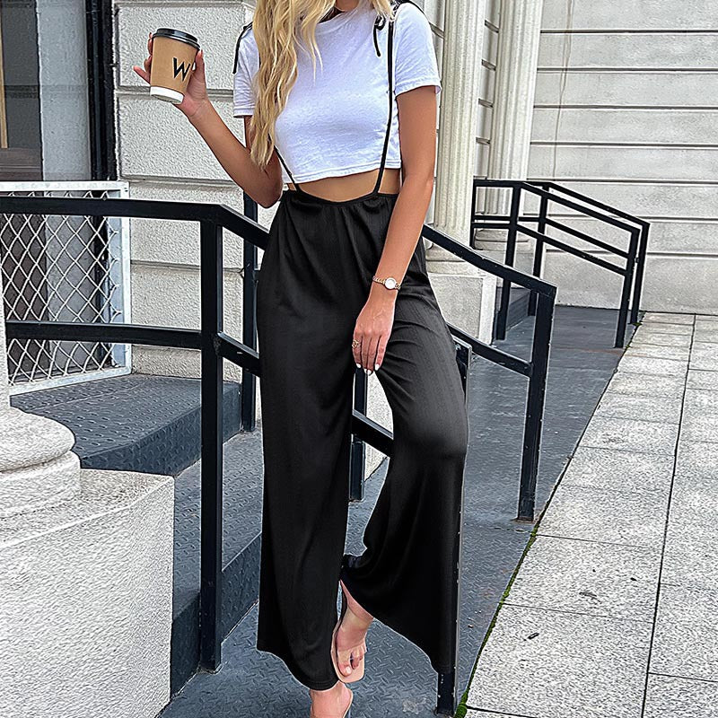 Women's Elegant Jumpsuit with Tie Belt Mune Fashion