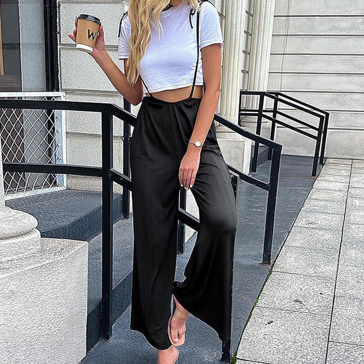 Women's Elegant Jumpsuit with Tie Belt Mune Fashion