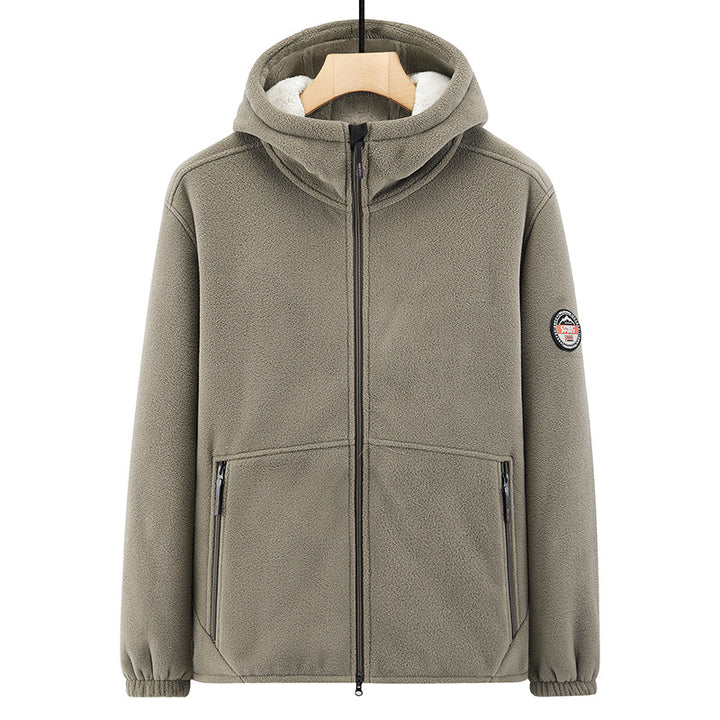 Men's Fleece Jacket with Hood Mune Fashion