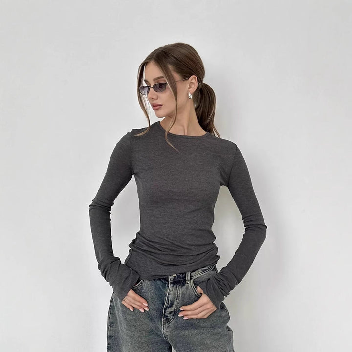 Women's Long Sleeve T-Shirt with Thumbholes Mune Fashion