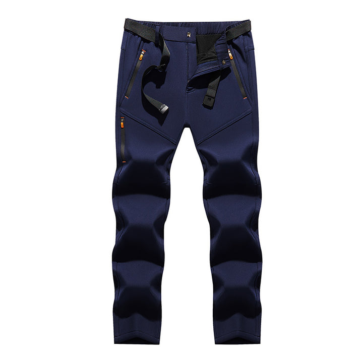 Men's technical softshell outdoor pants with pre-shaped knees, water-repellent zippers & integrated belt Mune Fashion