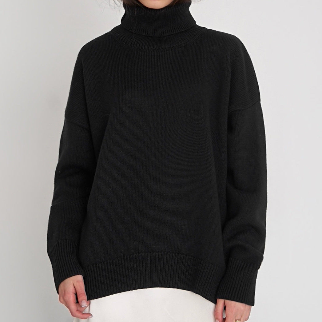 Mune | Women Oversized Turtleneck Sweater Basic Knitted Sweater