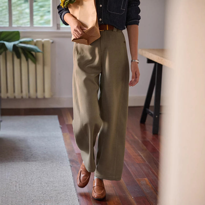 Women Elegant and Comfortable High-Waisted Fabric Trousers Drune