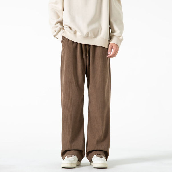 Damen Breit geschnittene Cordhose mit Tunnelzugbund und nachhaltigem Baumwollmix Mune Fashion