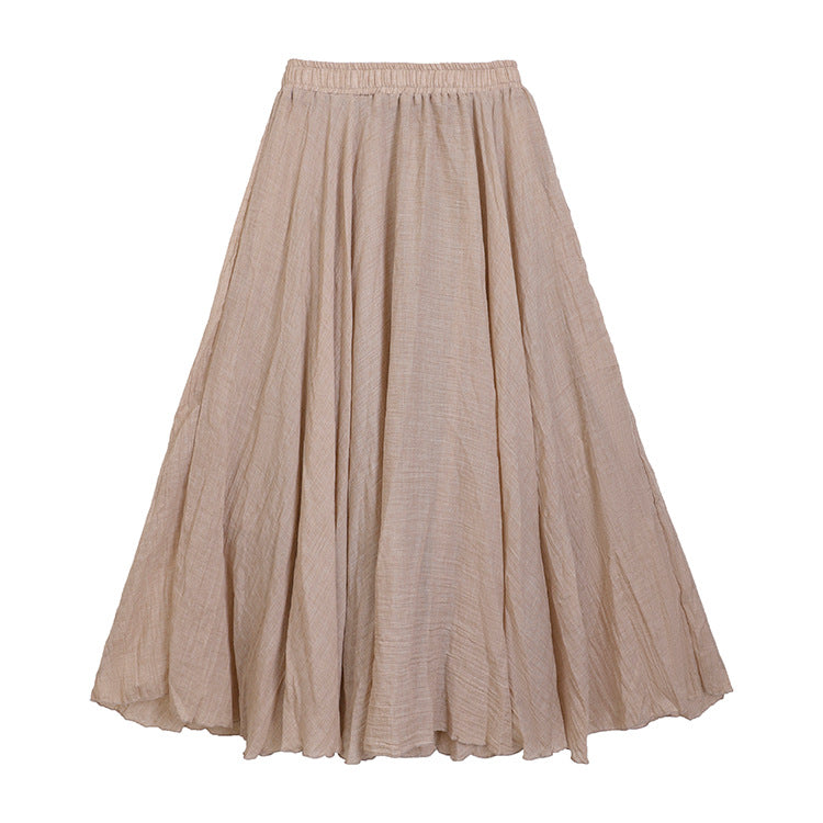 Women's flowing midi maxi skirt with elasticated waistband and elegant circle shape Mune Fashion