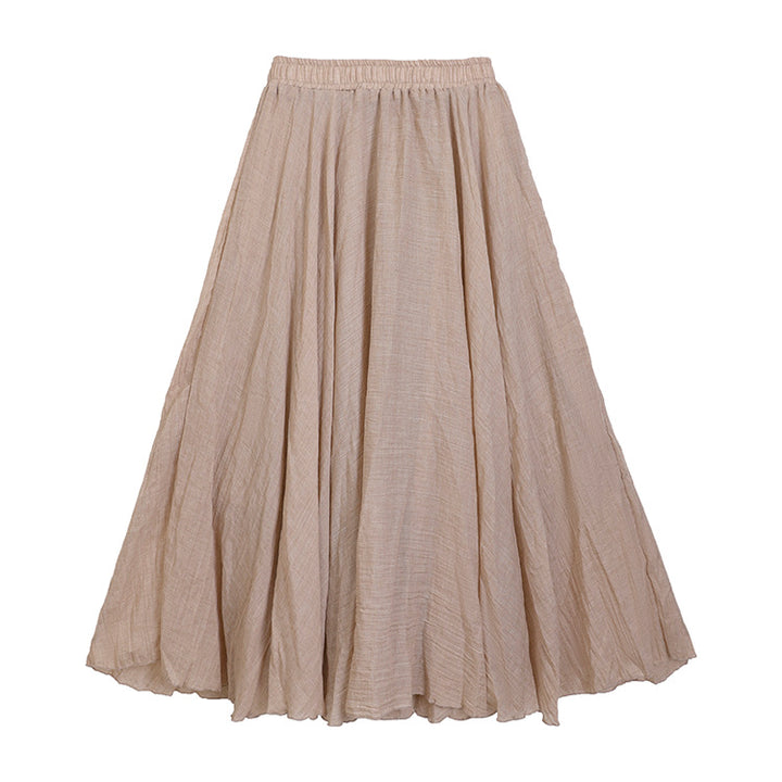 Women's flowing midi maxi skirt with elasticated waistband and elegant circle shape Mune Fashion