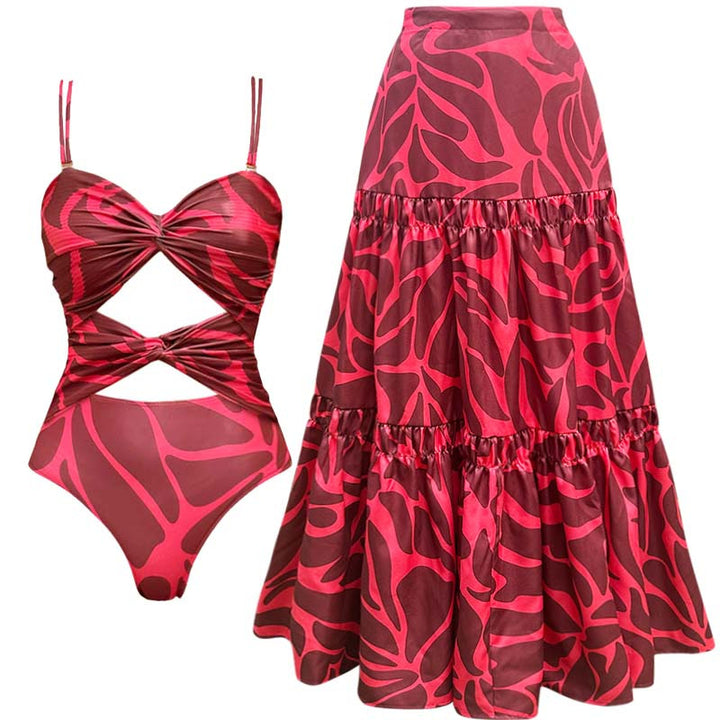 Women One-Piece Swimsuit with Sophisticated Wrap Design Mune Fashion