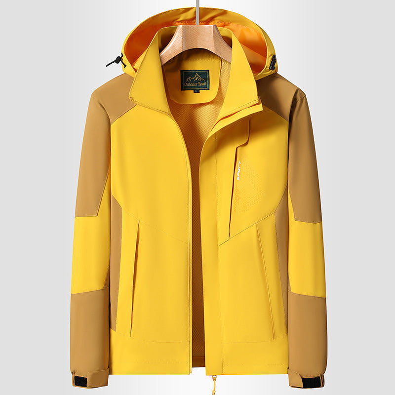 Women Softshell Trekking Jacket with breathable membrane, adjustable hood and colorblock design Mune Fashion
