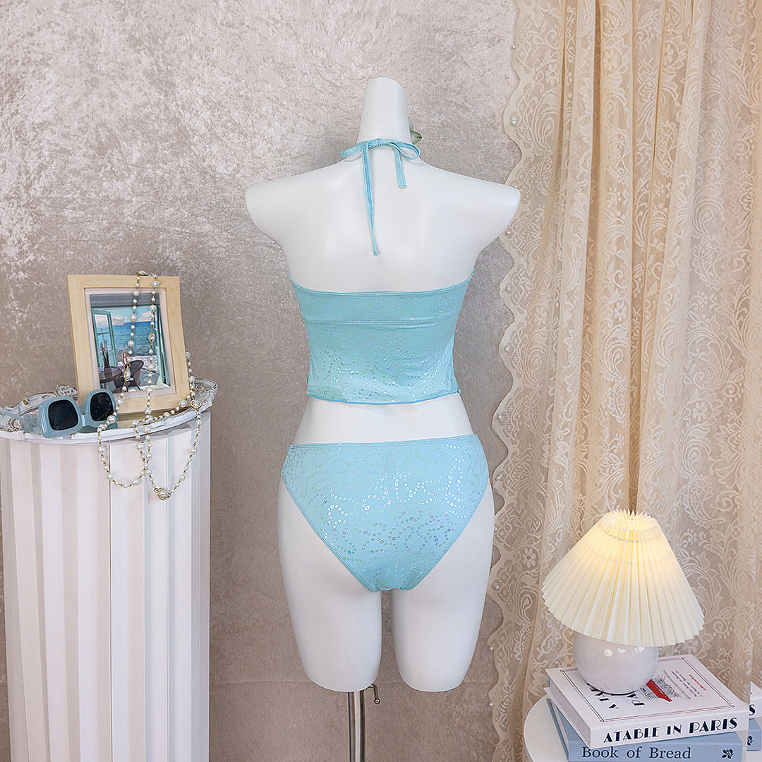 Women's Bandeau Bikini with Ruffles Mune Fashion