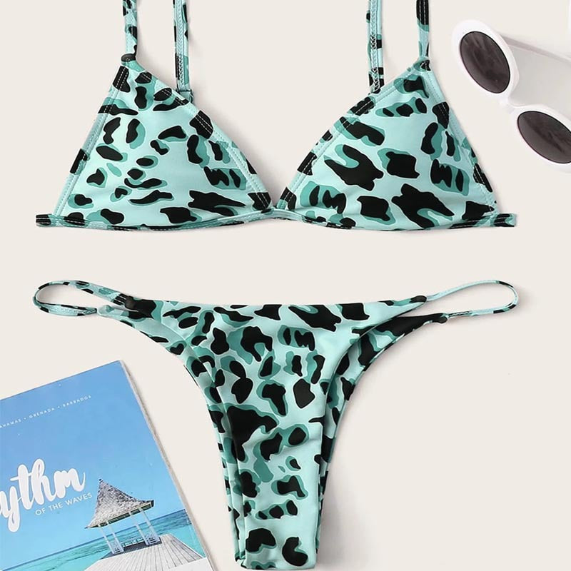 Women's triangle bikini with exciting leopard design Mune Fashion