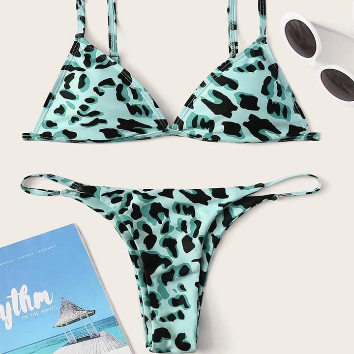 Women's triangle bikini with exciting leopard design Mune Fashion