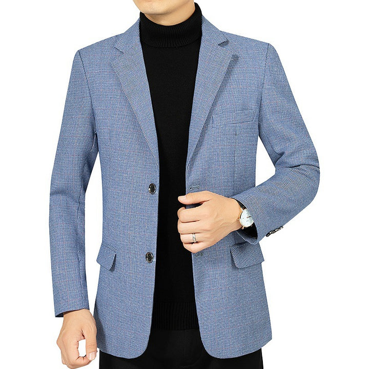 Men's Glencheck Blazer Slim Fit made of wool blend with subtle overcheck Mune Fashion