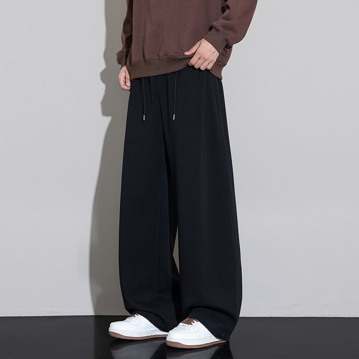Men's Loose Fit Jogging Pants with Drawstring and Flowing Jersey Quality Mune Fashion