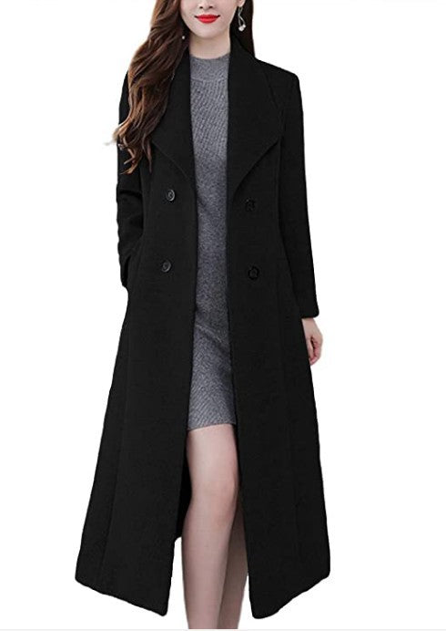 Ladies Long Wool Coat Mune