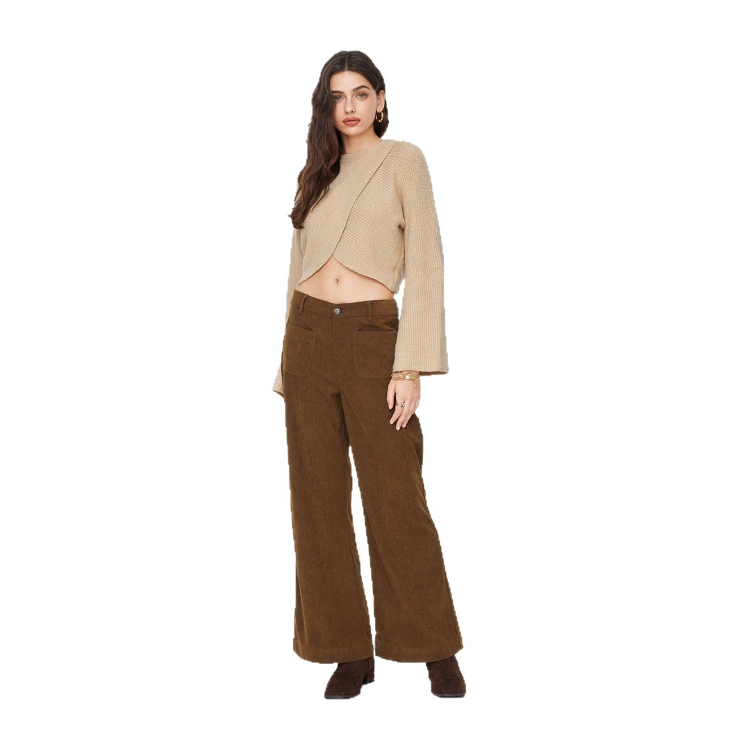 Ladies Loose Fit Corduroy Pants Mune Fashion