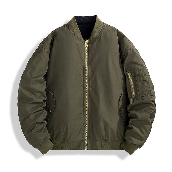 Men's Fashion Bomber Jacket with Standing Collar Mune Fashion
