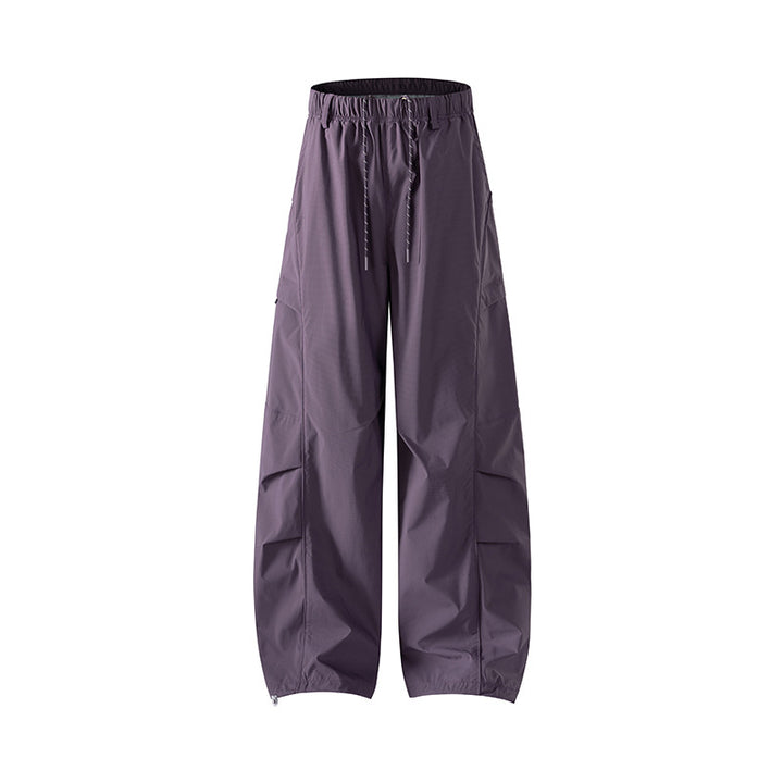 Men's Tech Cargo Pants made of wind and water-repellent nylon with elastic waistband & multifunctional pockets Mune Fashion