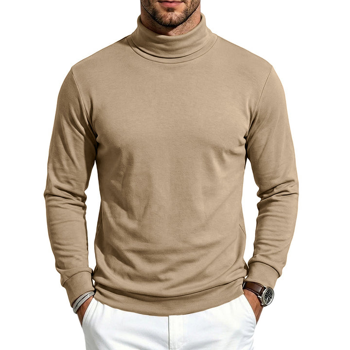 Men's fine knit roll neck sweater with a slim silhouette and elastic cuffs Mune Fashion