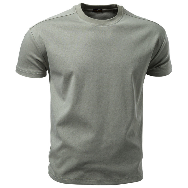 Men's nano classic cotton jersey round neck shirt with reinforced collar Mune Fashion