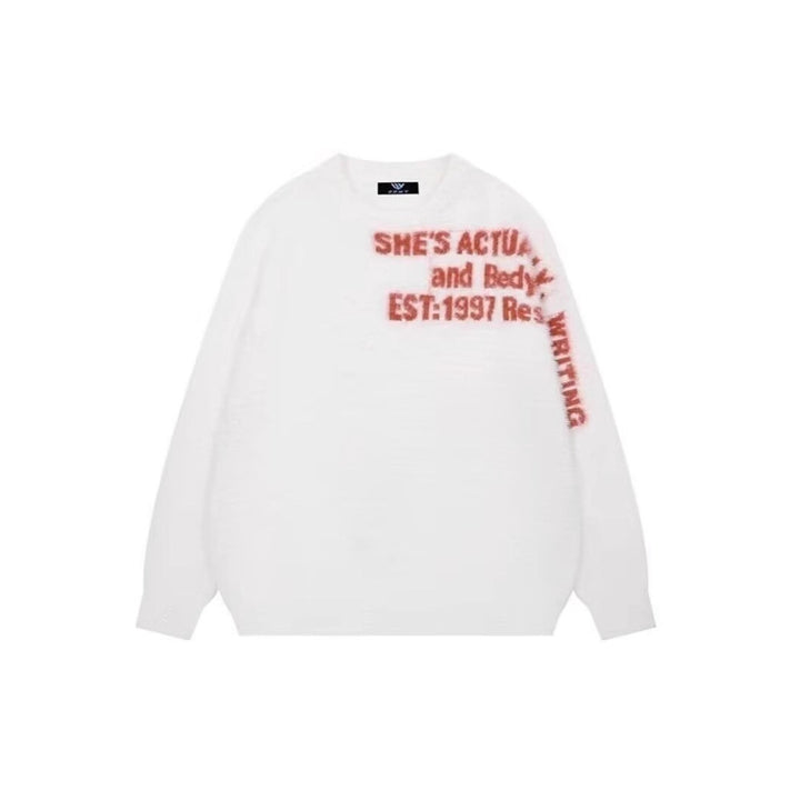Women Casual Oversized Sweater with Graphic Print Mune Fashion