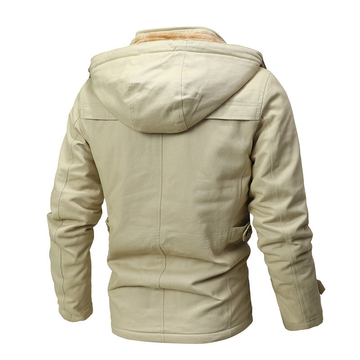 Men's parka jacket with hood, thermal lining and metal buttons Mune Fashion