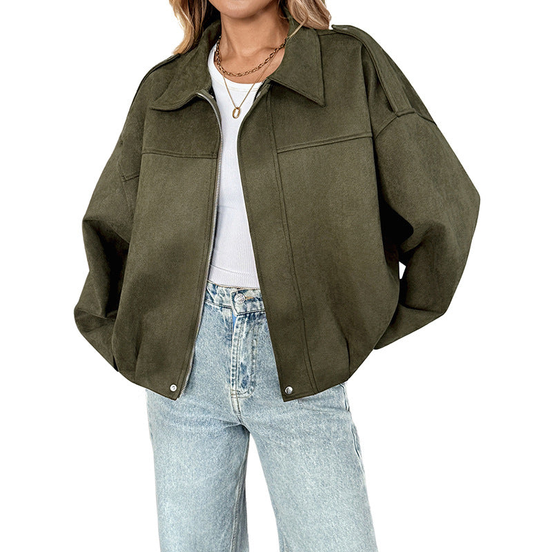 Ladies Trendy Overshirt Jacket Mune Fashion