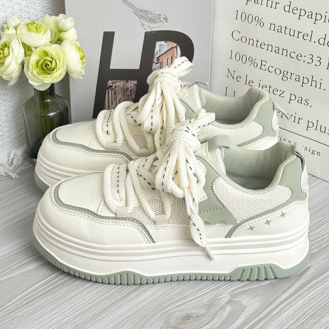 Women's Sporty Sneakers with Thick Sole Mune Fashion