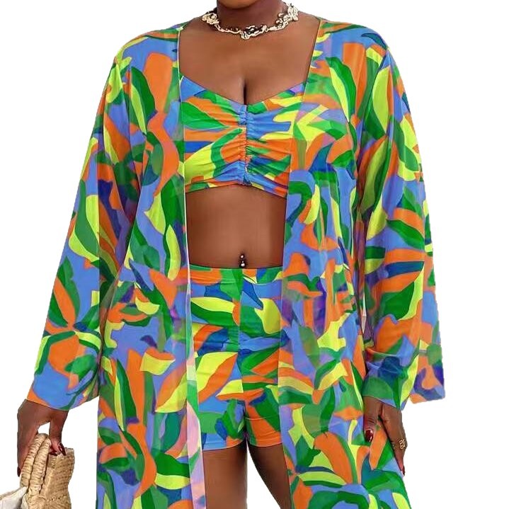 Women's bathing set with transparent kimono and casual top Mune Fashion