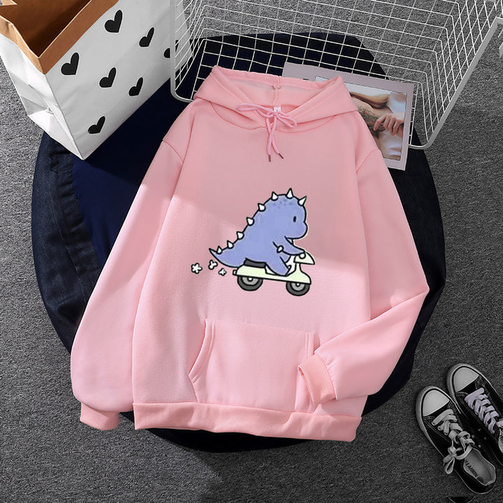 Women's relaxed-fit hooded sweatshirt with botanical fruit illustration and kangaroo pocket Mune Fashion