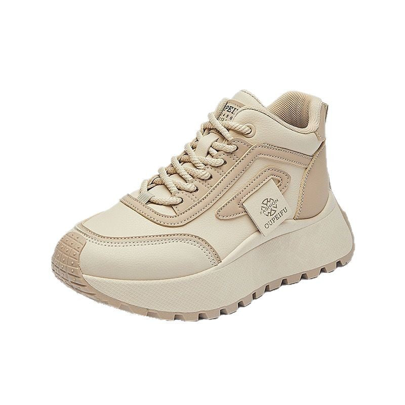 Women's Sporty High-Top Sneakers with Cozy Lining and Non-Slip Sole Mune Fashion