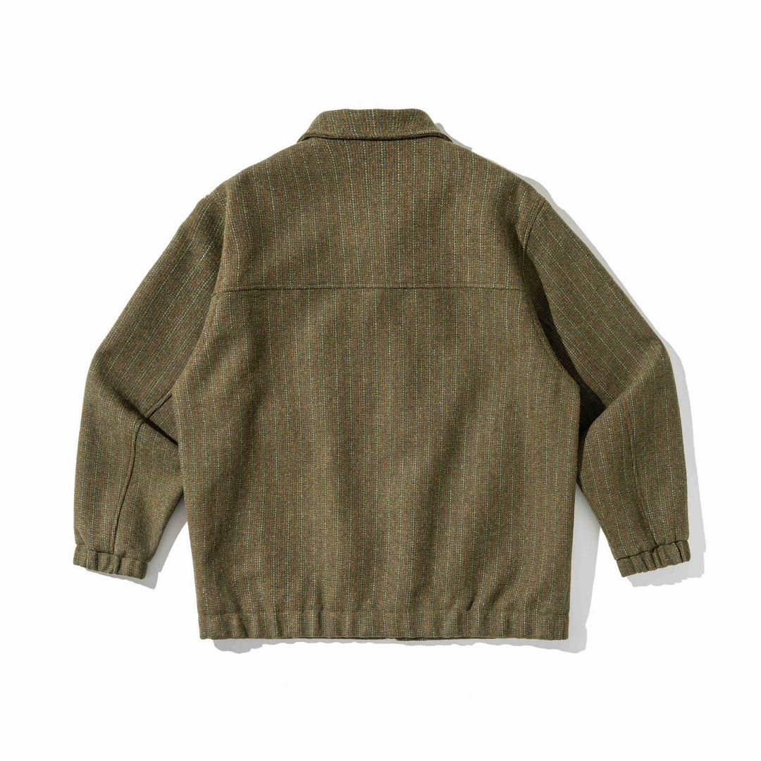 Unisex Structured Overshirt Blouson made of woven wool blend with button front Mune Fashion