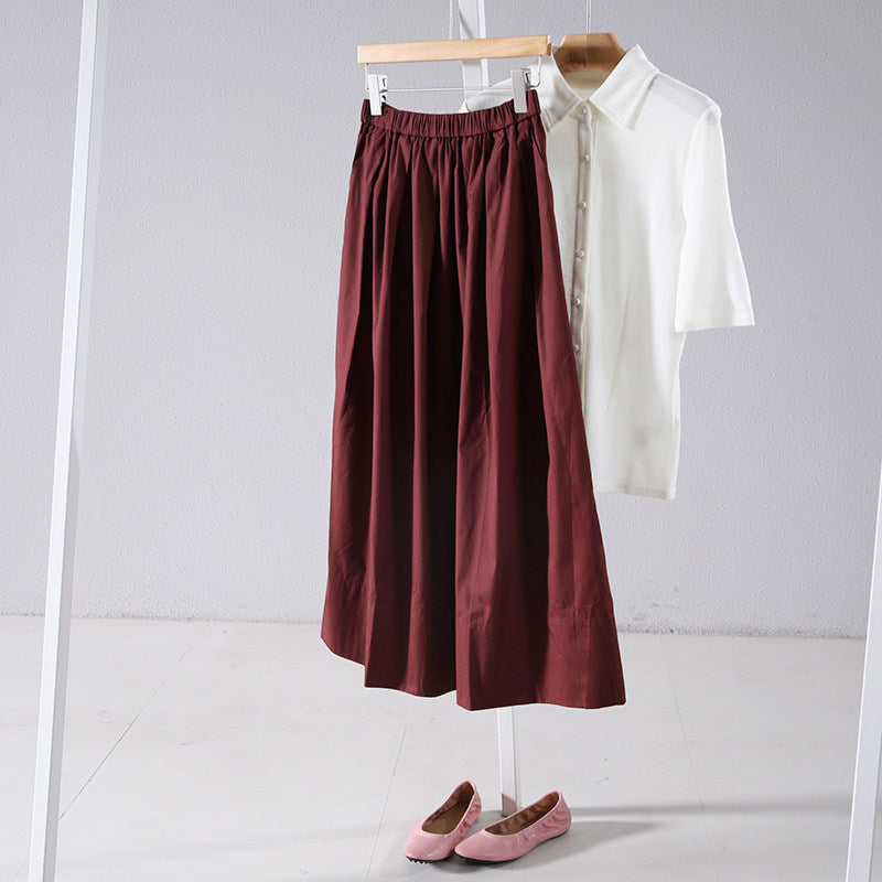 Women's Elegant Maxi Skirt with Loose-Fitting Design Mune Fashion