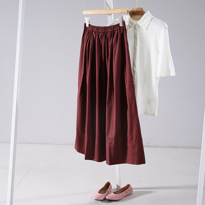 Women's Elegant Maxi Skirt with Loose-Fitting Design Mune Fashion