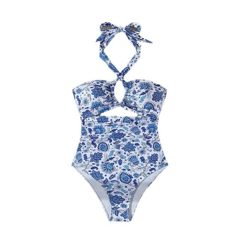 Women's one-piece swimsuit with sophisticated wrap look Mune Fashion