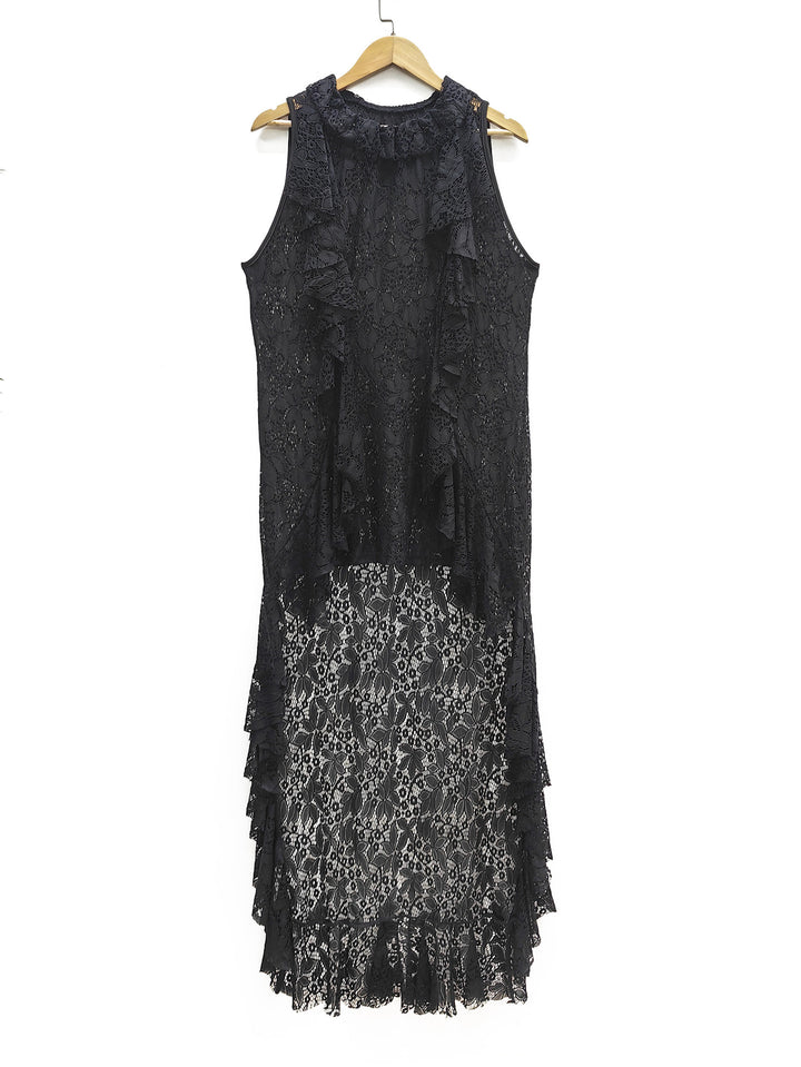 Ladies elegant lace dress with ruffle details Mune Fashion