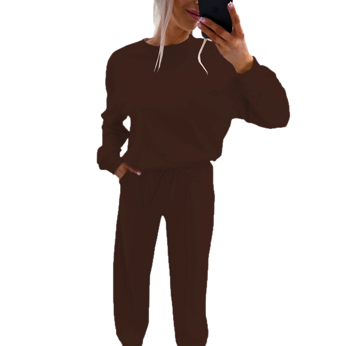 Women's Casual Loungewear Set with Oversize Batwing Sweater and Wide Jersey Pants Mune Fashion
