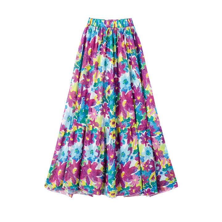 Women's bikini set with voluminous ruffle details and flowing maxi skirt Mune Fashion