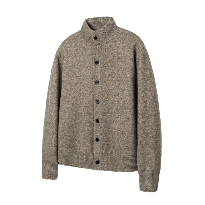 Men's Comfortable Cardigan with High Collar and Button Placket Mune Fashion