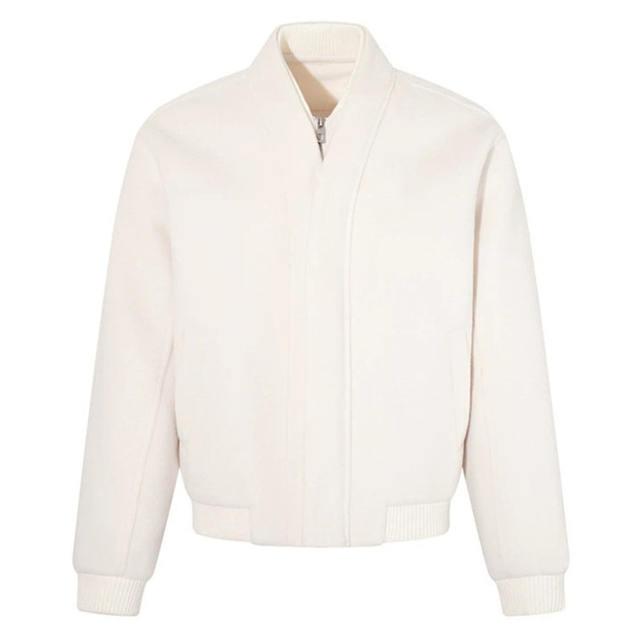 Women's short-cut bomber jacket with concealed zipper and ribbed cuffs Mune Fashion