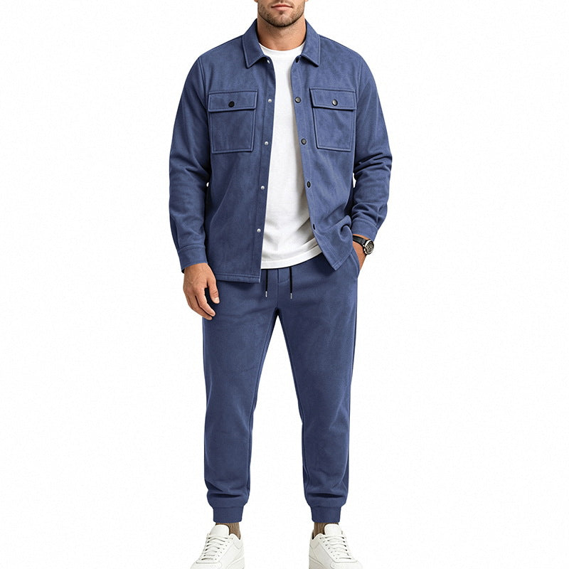 Men's overshirt and jogger set made from soft cotton mix Mune Fashion